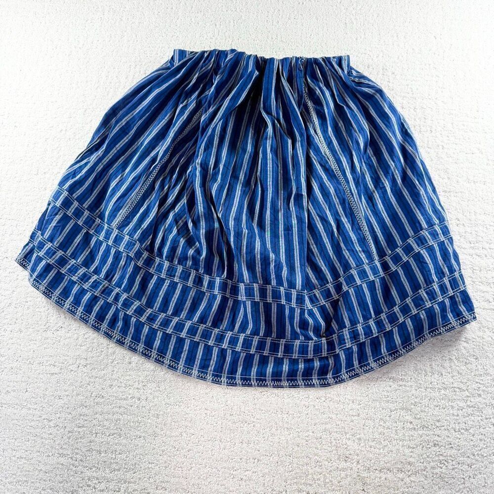 Pilcro Lightweight Blue Stripe Fit and Flare Skirt - US Women’s M